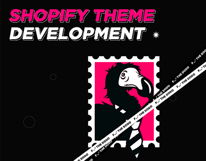 Shopify dark theme UX UI site design, online shop