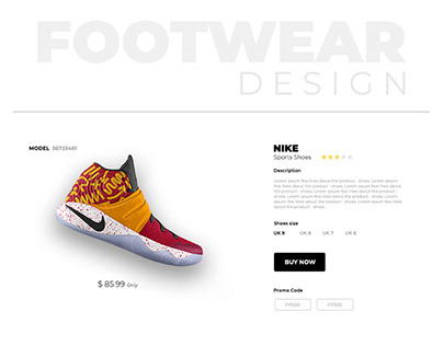 Footwear Brands UI/UX Design
