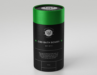 Paper Tube Packaging Design for CBD Bath Bombs