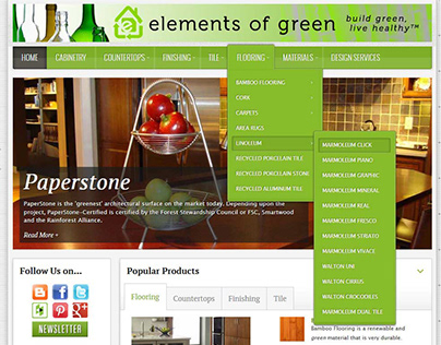 Green Building Product Retail website