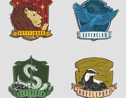 Hogwarts Houses Logo Design