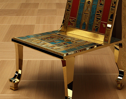Pharaonic chair I drew and then modified it using AI