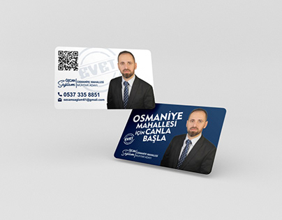 headman candidate business card design