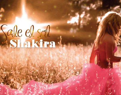 Re-diseño de portada de cd "Sale el Sol" de Shakira.