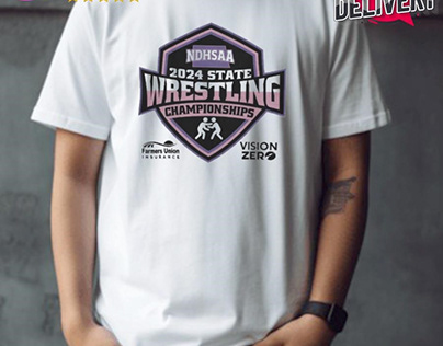 2024 NDHSAA State Wrestling Girls Logo T-Shirt