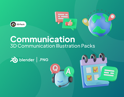 3D Communication Illustration Pack