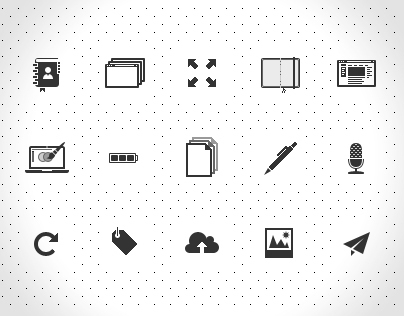 Flat icon set for web and mobile