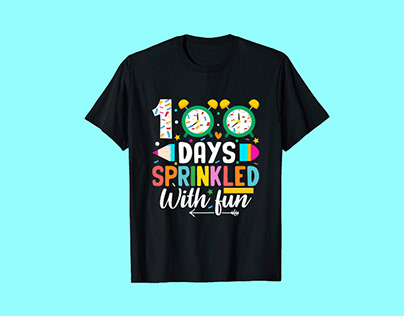 100 Days of School t-shirt design