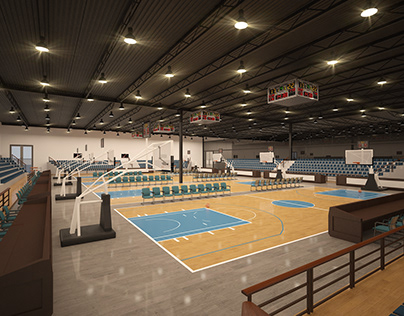 Basketball court design & render