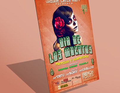 Dia De Los Muertos Promotional Flyer