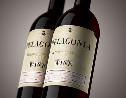 Pelagonia Red & White Wine Bottle Label