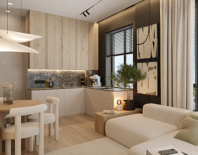 Warm and cozy place. Design of apartment