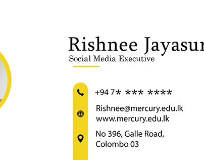 E-Mail Signature for Mercury Institute Colombo