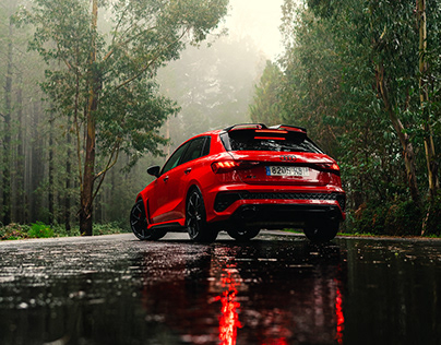 Audi RS3 in the Rain
