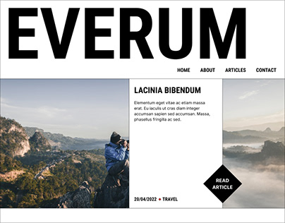 Everum - Blog Website Template