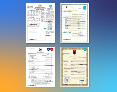 Afghanistan, Albania certificate templates