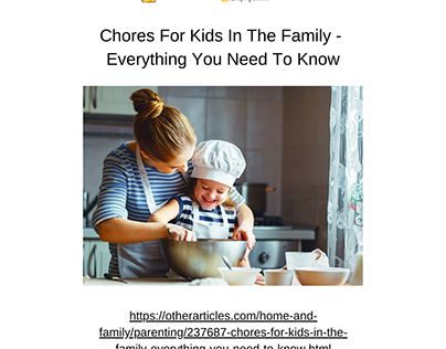 Chores For Kids In The Family
