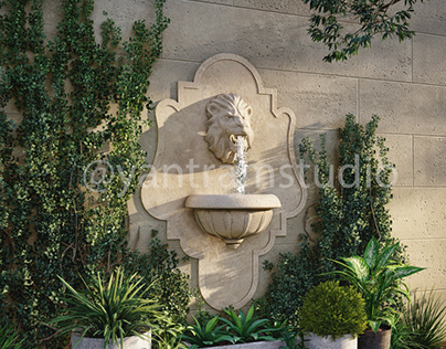 3D Product Modeling Service of Lion Fountain, Orlando
