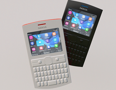 Nokia Asha 205 (3D Modeling)
