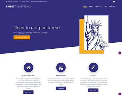 Liberty Plastering in Stoneham MA website