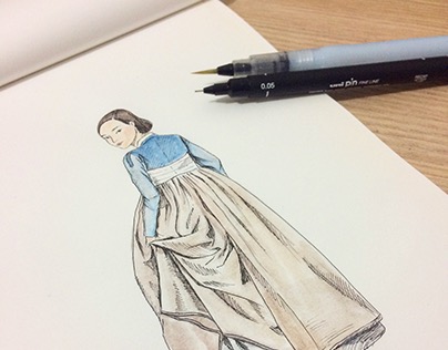 Hanbok watercoloring