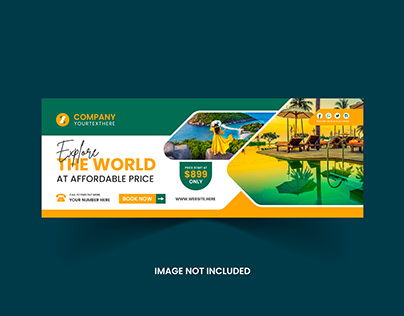 Travel and tourism Facebook cover template