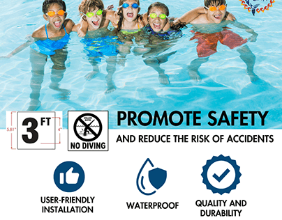 Shop Premium Pool Depth and Safety Markers Tile
