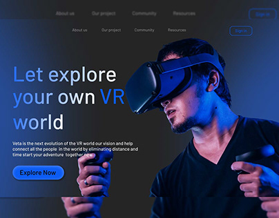 Landing Page Design for VR Company