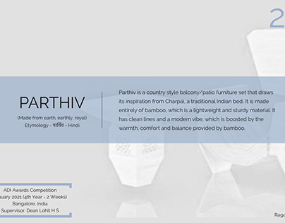 Parthiv - Patio / Balcony Furniture Set