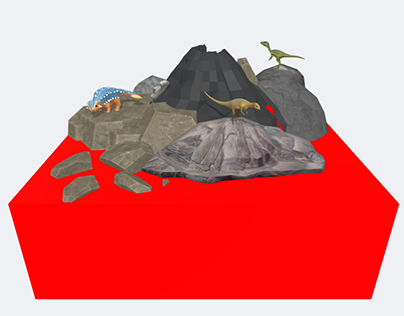 Realidad virtual volcán dinosaurios