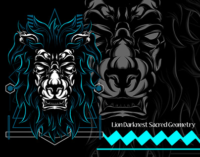 Lion Darknest Sacred Geometry