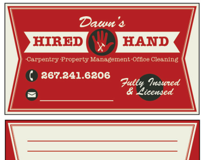 Hired Hand Business Card