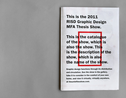 RISD Graphic Design MFA Thesis Show