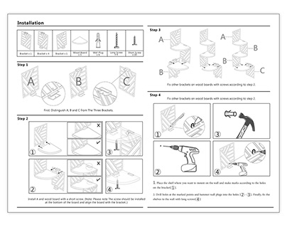 Shelves installation instructions
