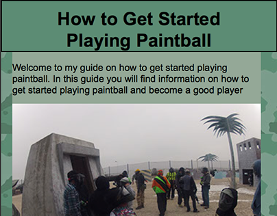 How to Play Paintball : Instructional Mobile Website