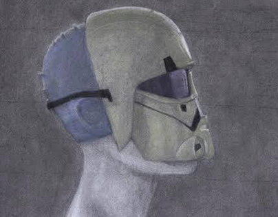 Storm Trooper Mask on a Mannequin