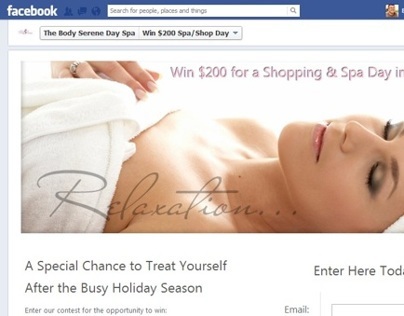 Body Serene Day Spa Facebook Contest Page