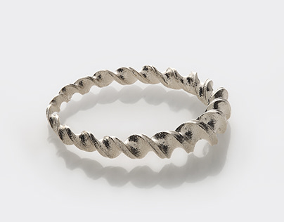 Silver modern ring #Twist