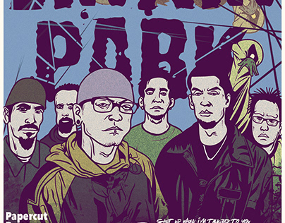 Linkin Park Grunge Poster