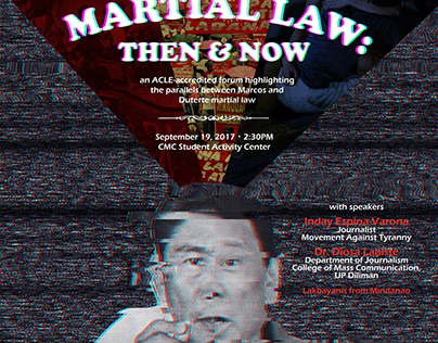 Martial Law: Then and Now forum poster (2017)