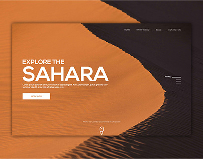 EXPLORE THE SAHARA - UI WEB DESIGN