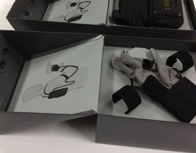 Packaging made for Bioservos electro glove.