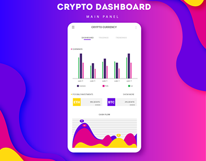 Crypto Dashboard Mobile UI