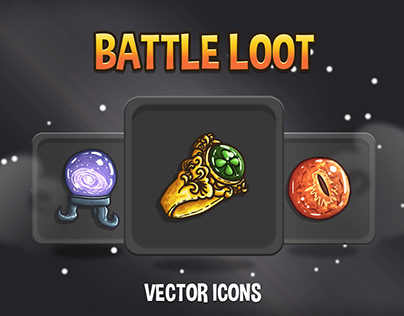 Battle Loot Vector RPG Icons