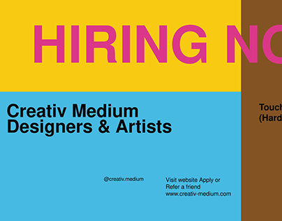 Creativ Medium : Hiring Designers and Artists