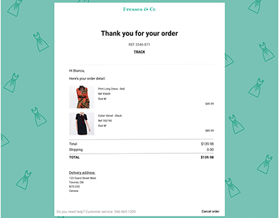 Daily UI - Email receipt