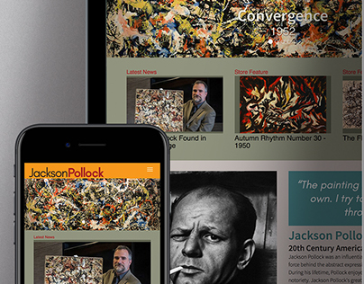 Jackson Pollock Responsive Website Design