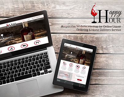 Happy Hour - Online Liquor Ordering Website Homepage