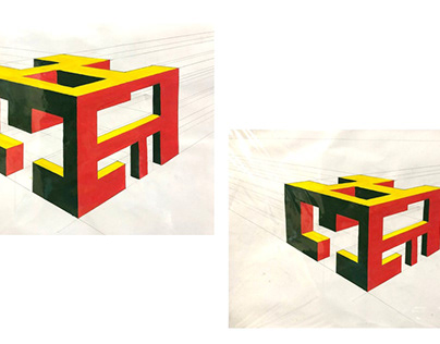3 DIMENSIONAL BLOCK (TWO PERSPECTIVE)