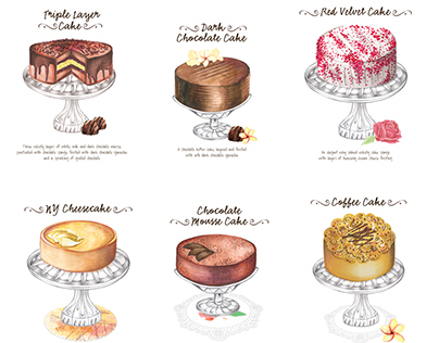 Lals - Cake Menu Illustrations